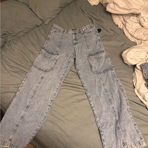 Light Blue Cargo Jeans